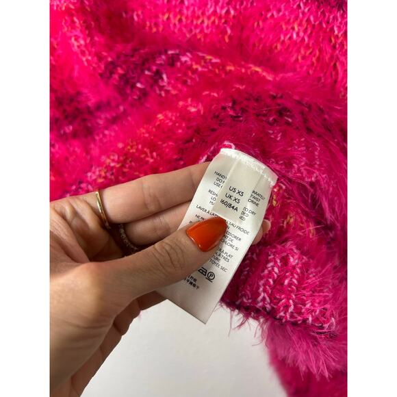 Free People Gelato Pullover Fuzzy Sweater Pink Sz Small - Picture 7 of 9